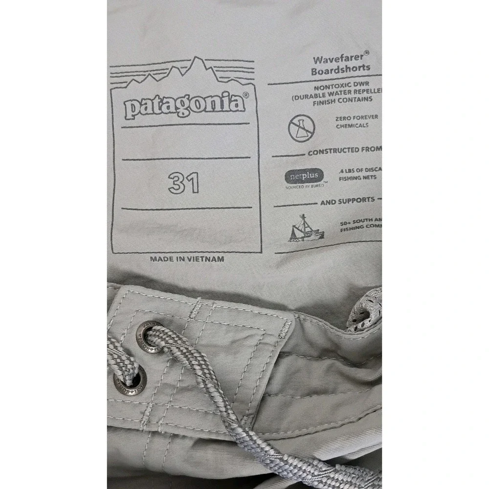 Patagonia Light Gray Men's Board Shorts